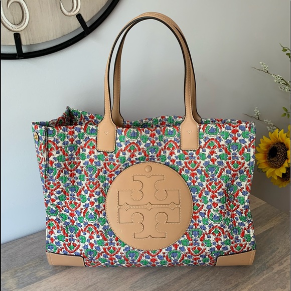 ella floral quilted tote bag